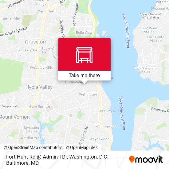 Fort Hunt Rd @ Admiral Dr map