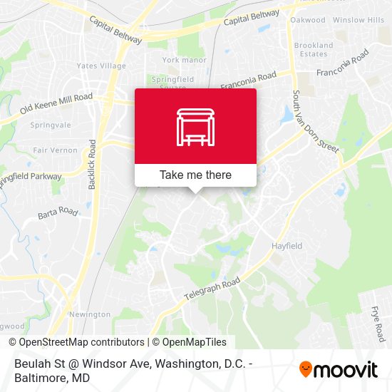 Beulah St @ Windsor Ave map