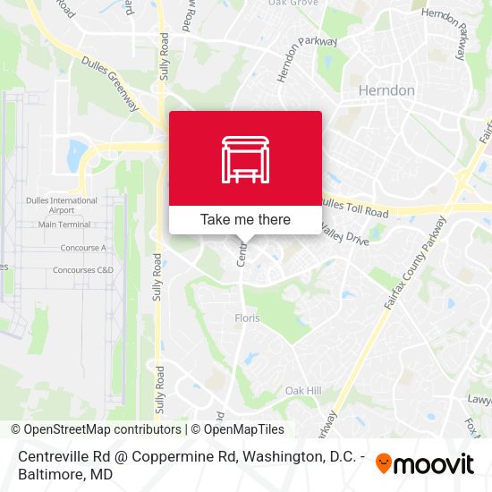 Centreville Rd @ Coppermine Rd map