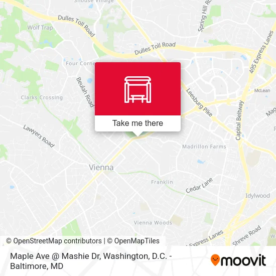 Mapa de Maple Ave @ Mashie Dr