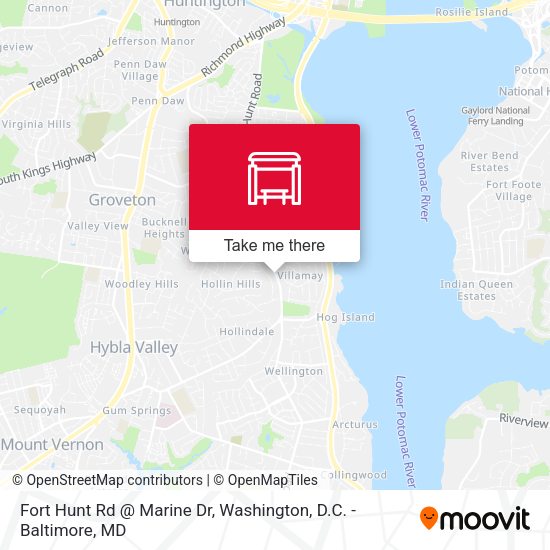 Fort Hunt Rd @ Marine Dr map