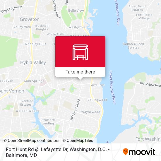 Fort Hunt Rd @ Lafayette Dr map