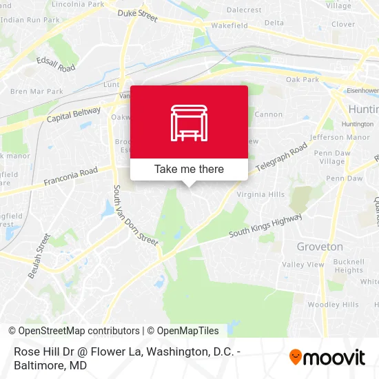 Rose Hill Dr @ Flower La map