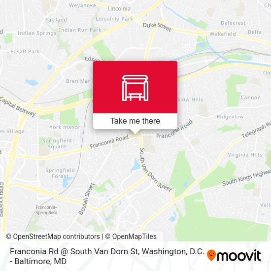 Franconia Rd @ South Van Dorn St map