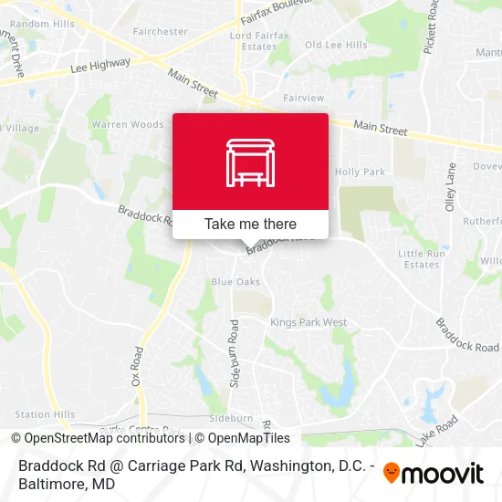 Braddock Rd @ Carriage Park Rd map