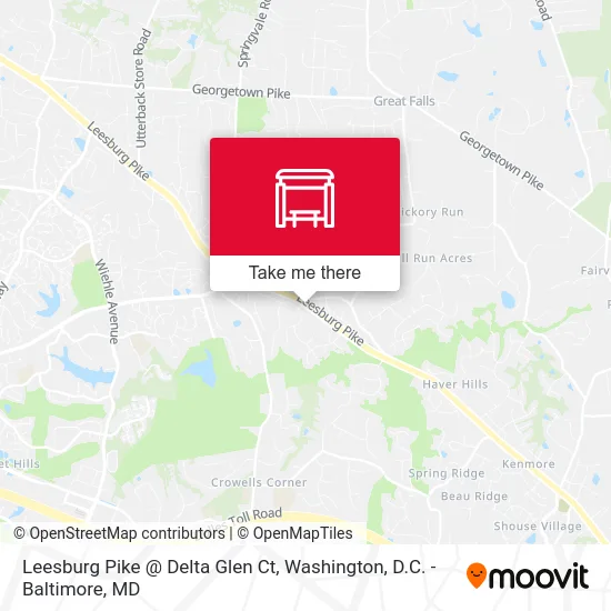 Leesburg Pike @ Delta Glen Ct map