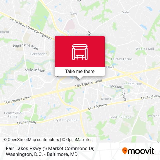 Fair Lakes Pkwy @ Market Commons Dr map