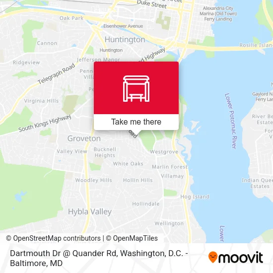 Dartmouth Dr @ Quander Rd map