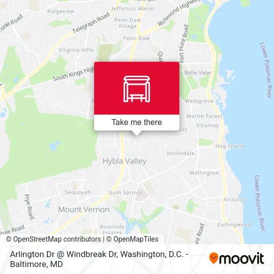 Arlington Dr @ Windbreak Dr map