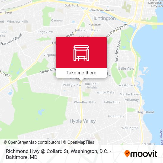 Richmond Hwy @ Collard St map