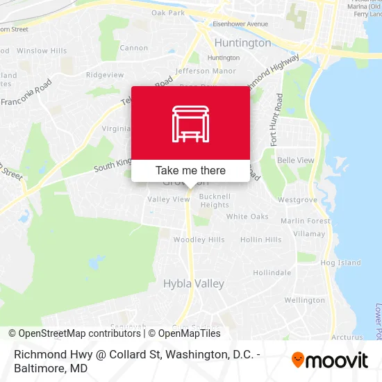 Richmond Hwy @ Collard St map