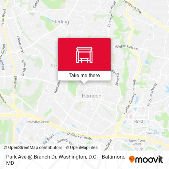 Park Ave @ Branch Dr map