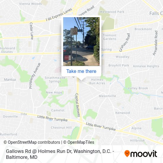 Gallows Rd @ Holmes Run Dr map
