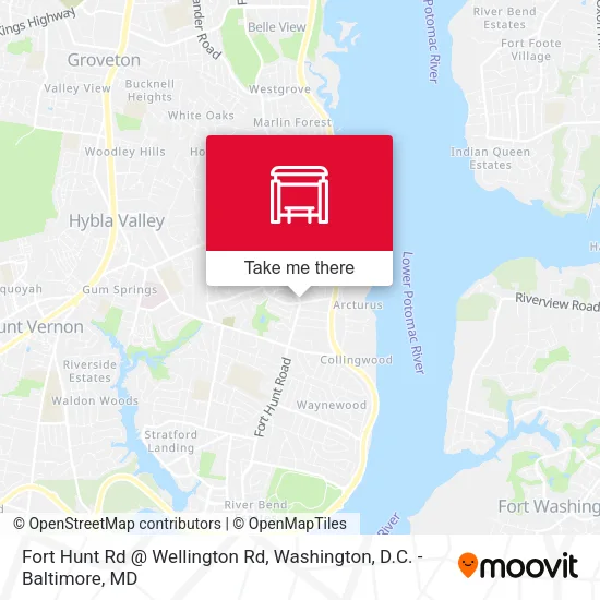 Fort Hunt Rd @ Wellington Rd map