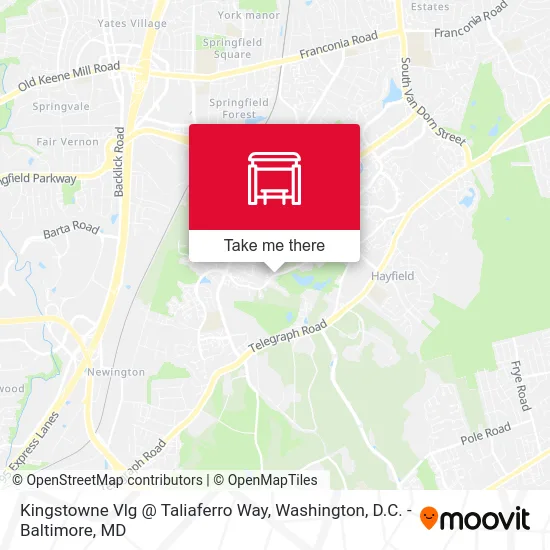 Kingstowne Vlg @ Taliaferro Way map