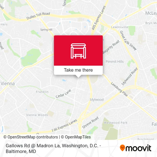 Gallows Rd @ Madron La map