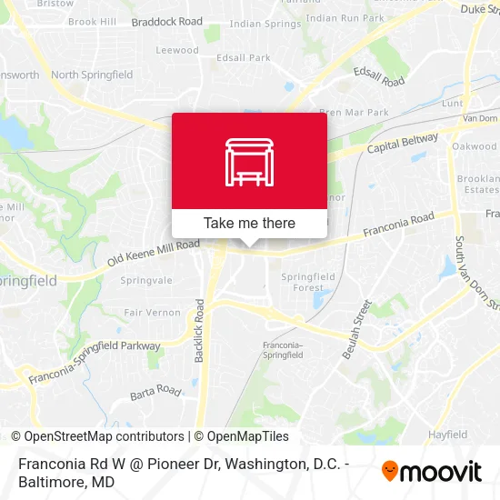 Mapa de Franconia Rd W @ Pioneer Dr