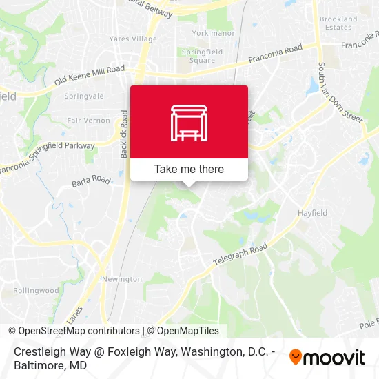 Crestleigh Way @ Foxleigh Way map