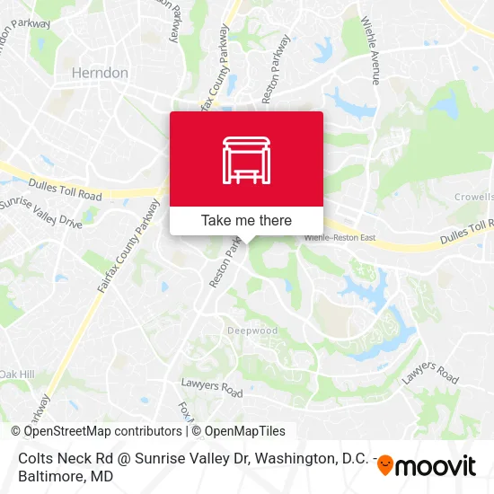 Colts Neck Rd @ Sunrise Valley Dr map