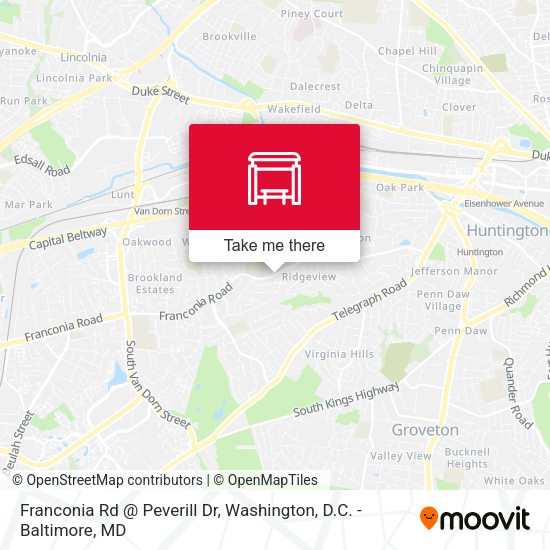 Mapa de Franconia Rd @ Peverill Dr