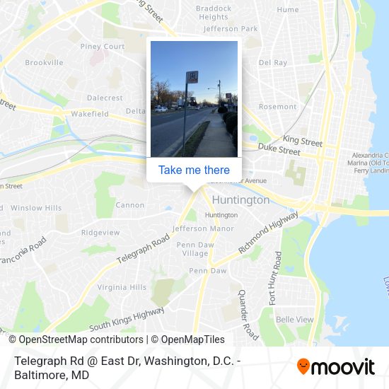 Telegraph Rd @ East Dr map