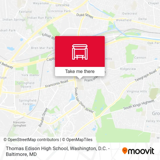 Thomas Edison High School map