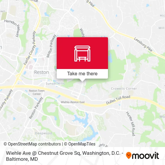 Wiehle Ave @ Chestnut Grove Sq map