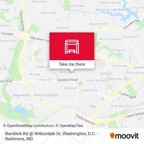 Mapa de Backlick Rd @ Wilburdale Dr