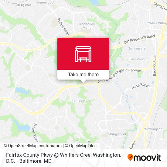 Fairfax County Pkwy @ Whitlers Cree map