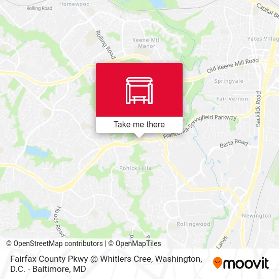 Fairfax County Pkwy @ Whitlers Cree map