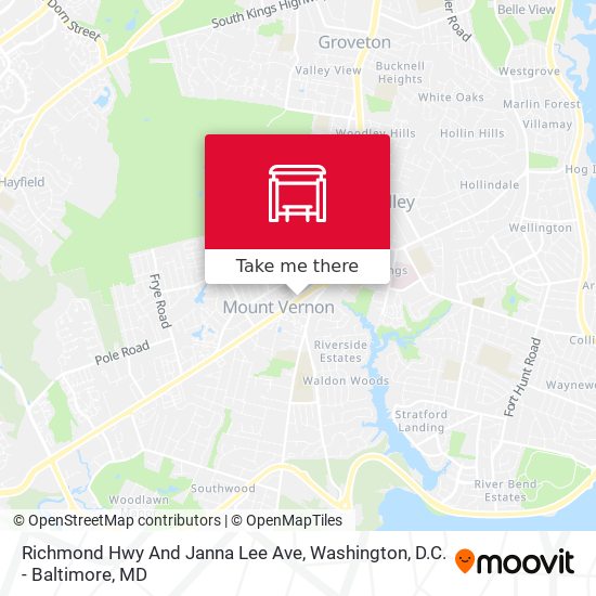 Richmond Hwy And Janna Lee Ave map