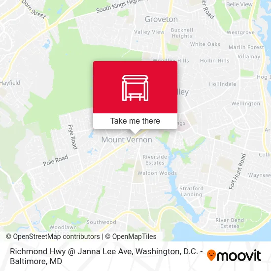 Richmond Hwy @ Janna Lee Ave map