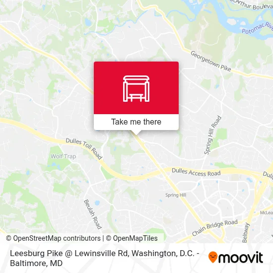 Leesburg Pike @ Lewinsville Rd map