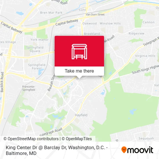 King Center Dr @ Barclay Dr map