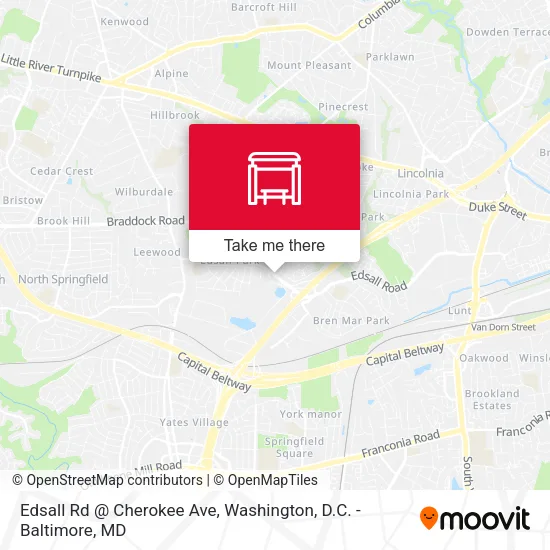 Mapa de Edsall Rd @ Cherokee Ave