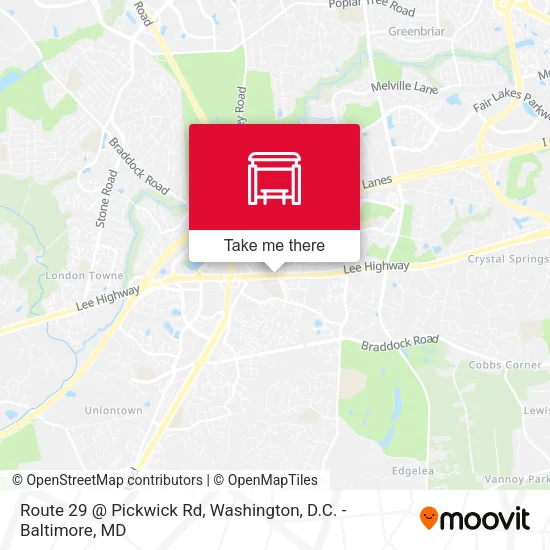 Route 29 @ Pickwick Rd map