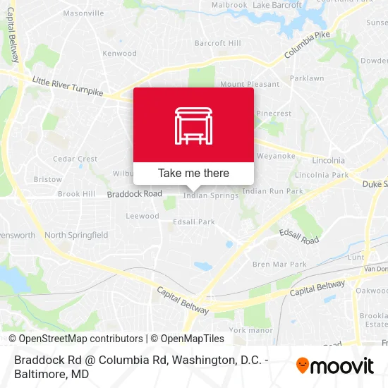 Braddock Rd @ Columbia Rd map
