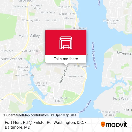 Fort Hunt Rd @ Falster Rd map