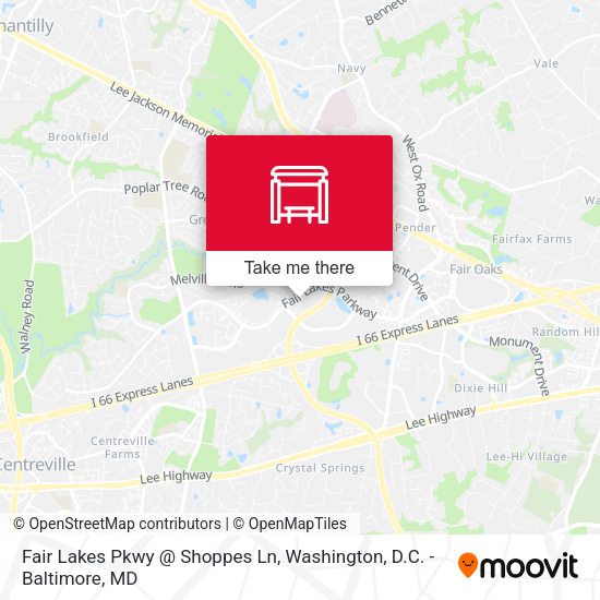 Mapa de Fair Lakes Pkwy @ Shoppes Ln