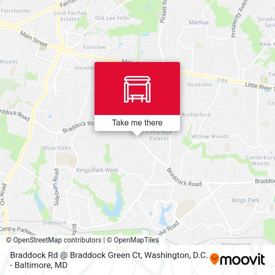 Braddock Rd @ Braddock Green Ct map