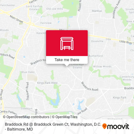 Braddock Rd @ Braddock Green Ct map
