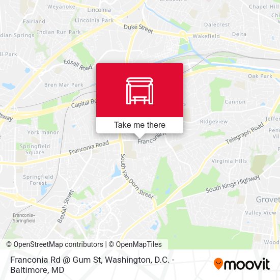 Franconia Rd @ Gum St map