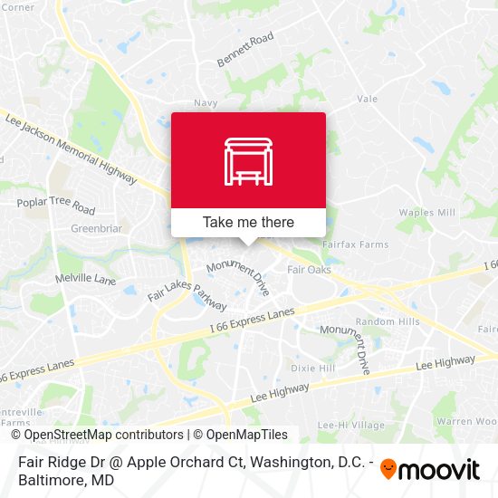 Mapa de Fair Ridge Dr @ Apple Orchard Ct