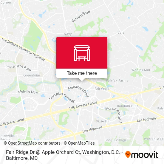 Fair Ridge Dr @ Apple Orchard Ct map