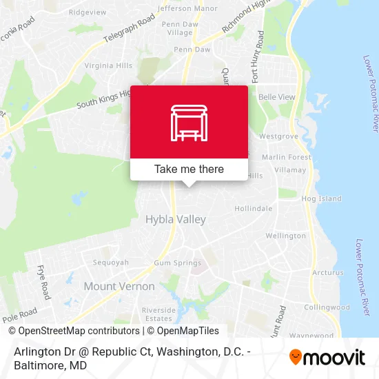 Arlington Dr @ Republic Ct map