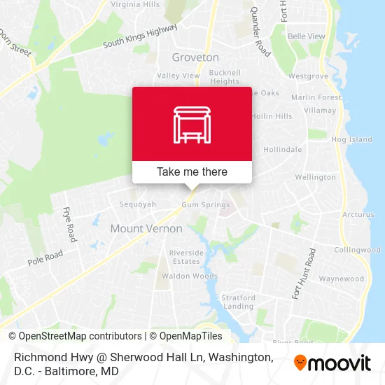 Richmond Hwy @ Sherwood Hall Ln map