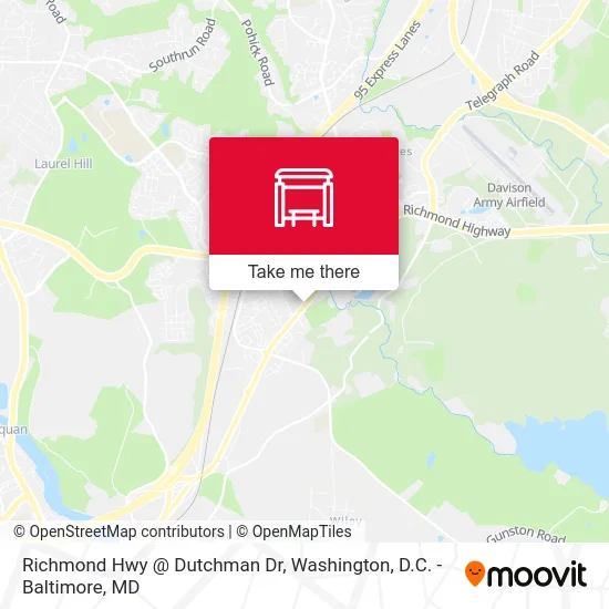 Richmond Hwy @ Dutchman Dr map