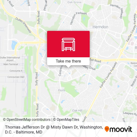 Mapa de Thomas Jefferson Dr @ Misty Dawn Dr
