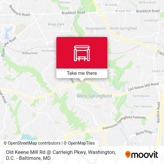 Old Keene Mill Rd @ Carrleigh Pkwy map