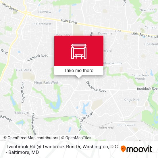 Twinbrook Rd @ Twinbrook Run Dr map